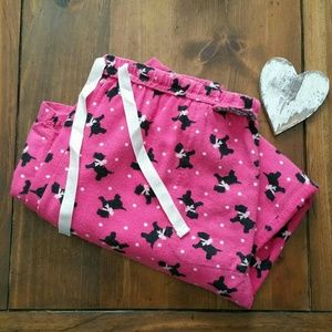 Liz Wear Pink w/ Black Dogs PJ Pant size 14-16 JR